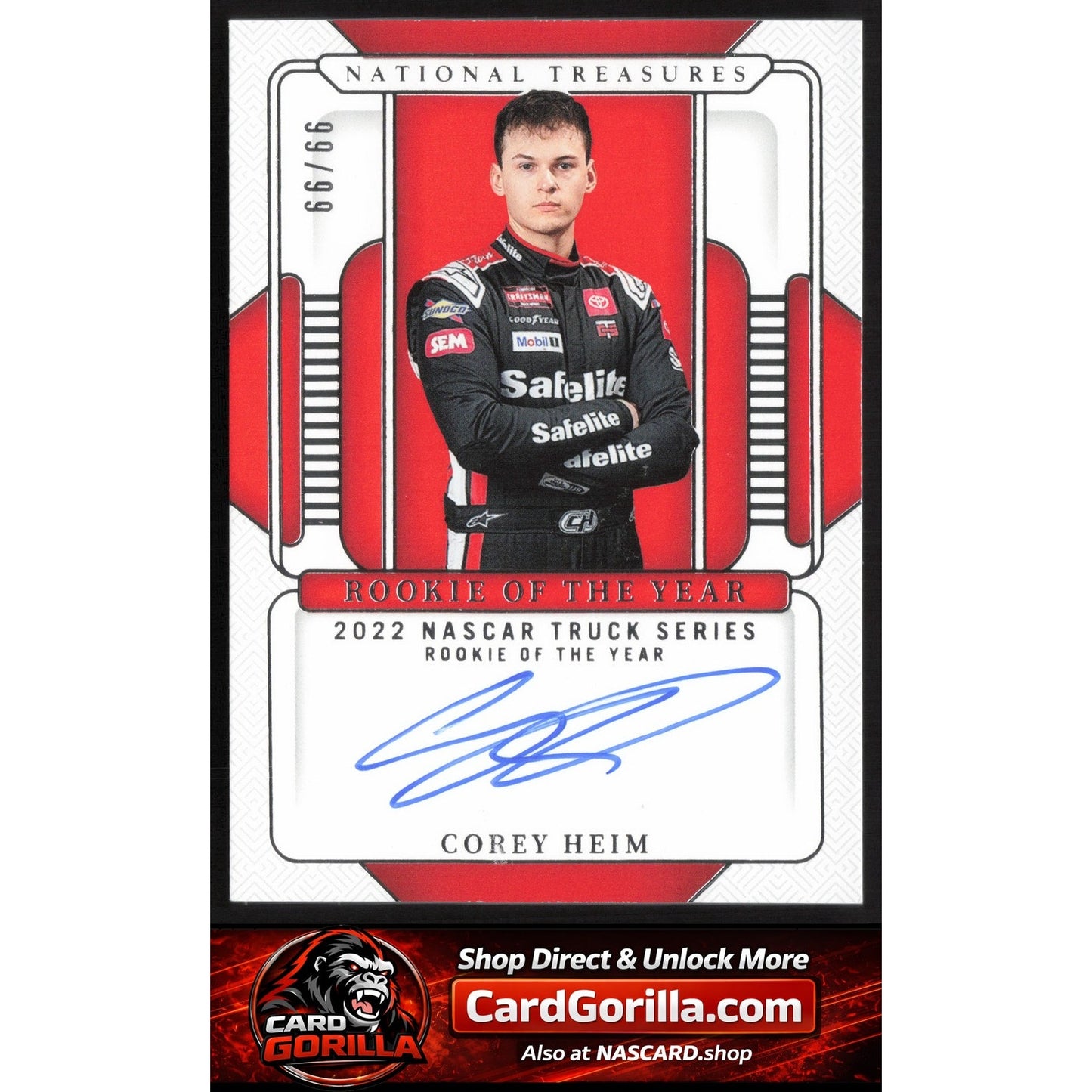 2025 National Treasures #ROY-CHM Corey Heim Rookie Of The Year Autographs #/99