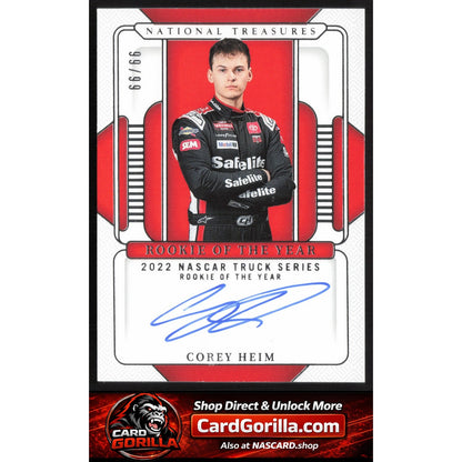 2025 National Treasures #ROY-CHM Corey Heim Rookie Of The Year Autographs #/99
