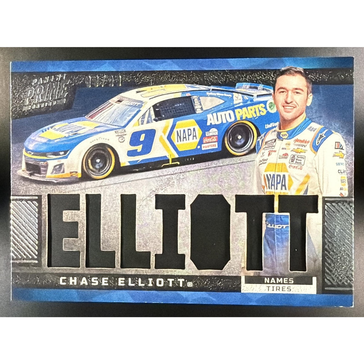 2023 Panini Prime Chase Elliott #N-CEL Names Tires /99 MEM