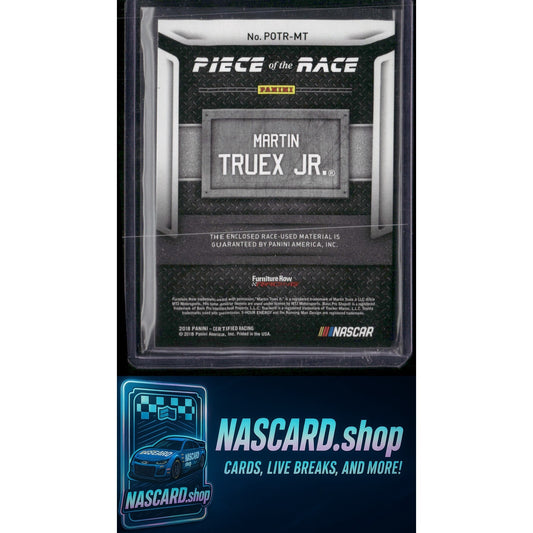 2018 Panini Certified #POTR-MT Martin Truex Jr. Piece of the Race Relics #/499 - NASCARD.shop