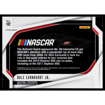2025 Panini Prizm #102 Dale Earnhardt Jr White Sparkle