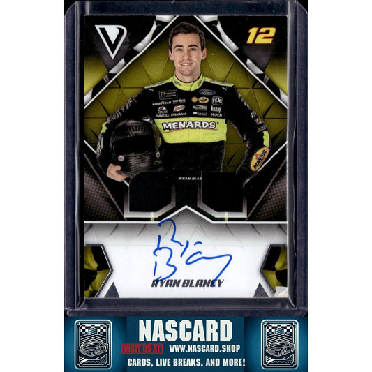 2019 Panini Victory Lane #DSS-RB Ryan Blaney Dual Swatch Signatures - NASCARD.shop
