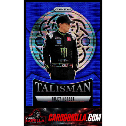 2025 Panini Prizm #17 Riley Herbst Talisman Blue Pulsar #/75