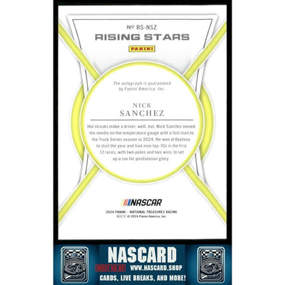 2024 Panini National Treasures Rising Stars Holo Silver Nick Sanchez 02/25