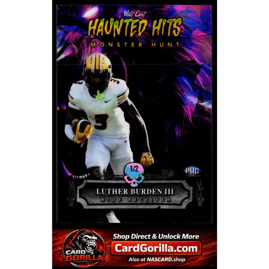 2024 Wild Card Haunted Hits Promo Werewolf Rainbow Purple Luther Burden III #/2