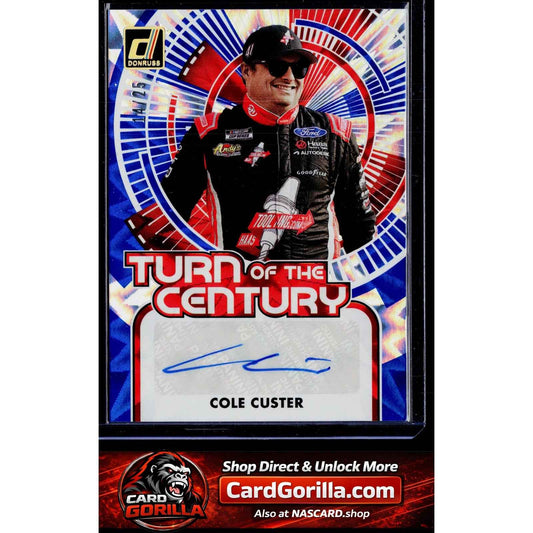 2026 Donruss Cole Custer Turn of the Century Signatures Blue Xplosion #/25