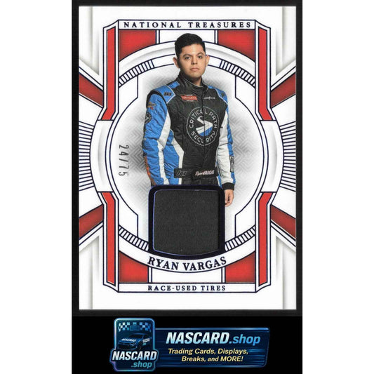 2025 Panini National Treasures #RUT-RVG Ryan Vargas Race Used Tires Blue #/75