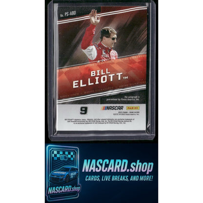 2023 Panini Prime #PS-ABD Bill Elliott Prime Signatures #/99 - Card Gorilla