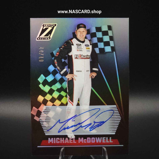 2023 Panini Chronicles - Zenith Autographs Holo SIlver Michael McDowell 10/10 - NASCARD.shop