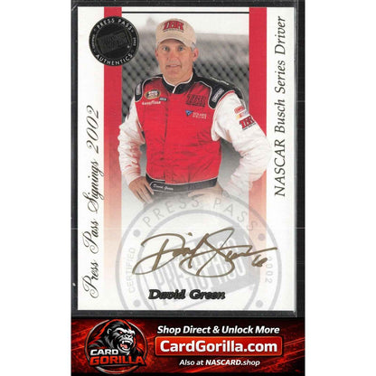 2002 Press Pass #NNO David Green Signings Gold #/50