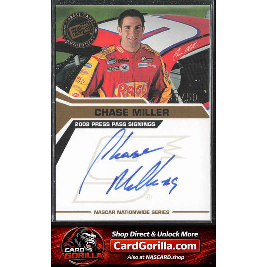 2008 Press Pass #NNO Chase Miller Signings Gold #/50