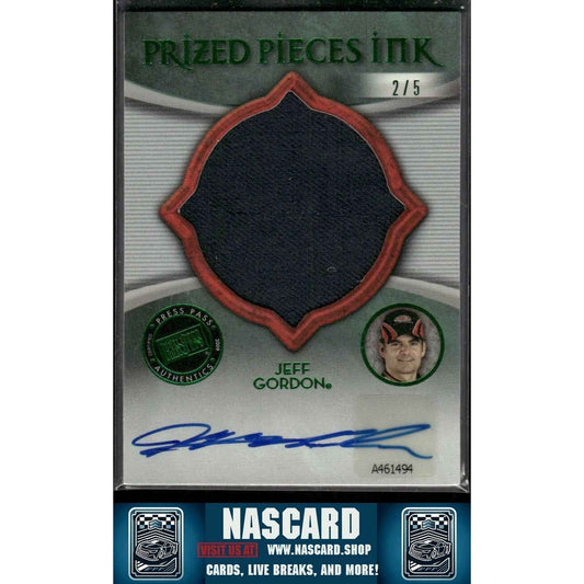 2009 Press Pass Showcase Prized Pieces Ink Green Jeff Gordon /5 (AU) - NASCARD.shop