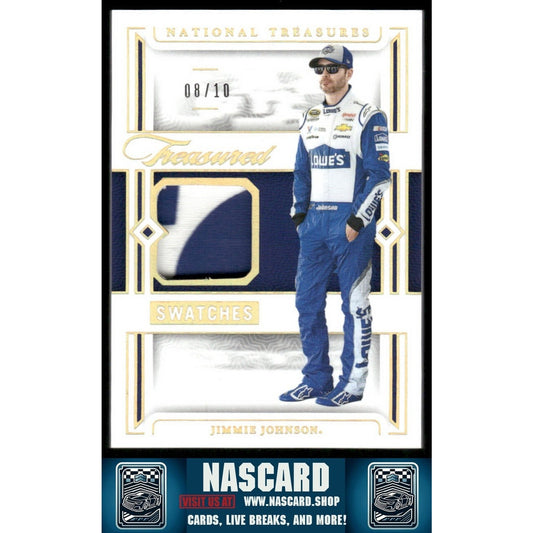 2024 National Treasures Treasured Swatches Holo Gold Jimmie Johnson /10 - NASCARD.shop