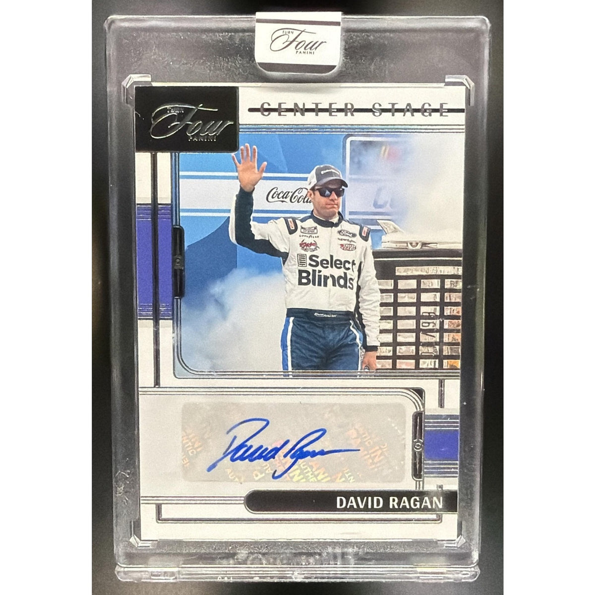 2026 Panini Turn Four Racing David Ragan #16 Center Stage Signatures /99 Auto