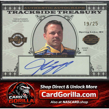 2008 Wheels American Thunder Jack Sprague Trackside Treasury Auto Gold /25