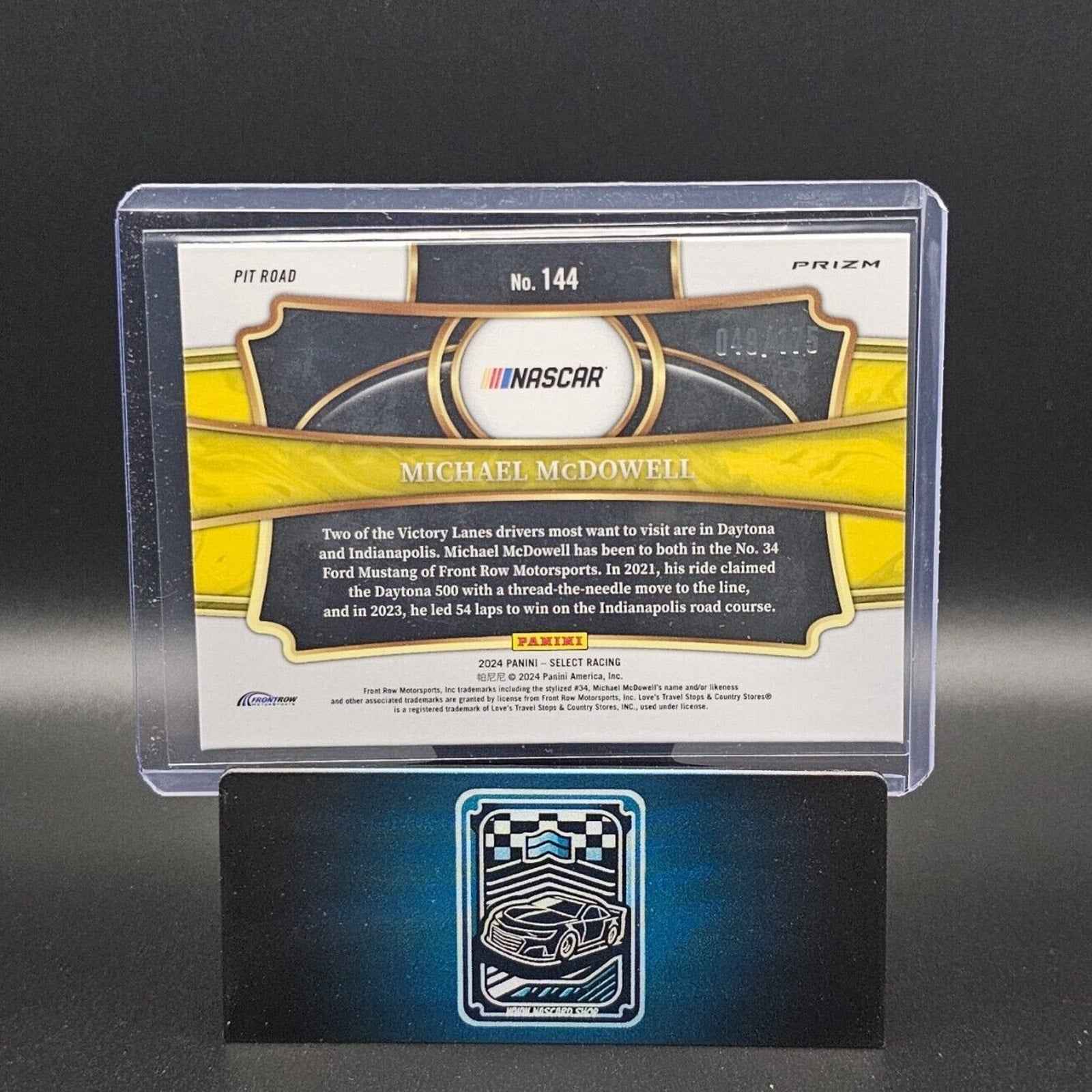 2024 Panini Select Racing Pit Road Blue Prizm #144 Michael McDowell /175 - NASCARD.shop