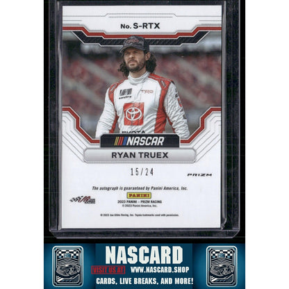2023 Panini Prizm #S-RTX Ryan Truex Scripts Rainbow Prizm #/24 - NASCARD.shop
