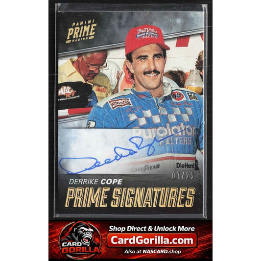 2018 Panini Prime #PS-DC Derrike Cope Prime Signatures Holo Gold #/25