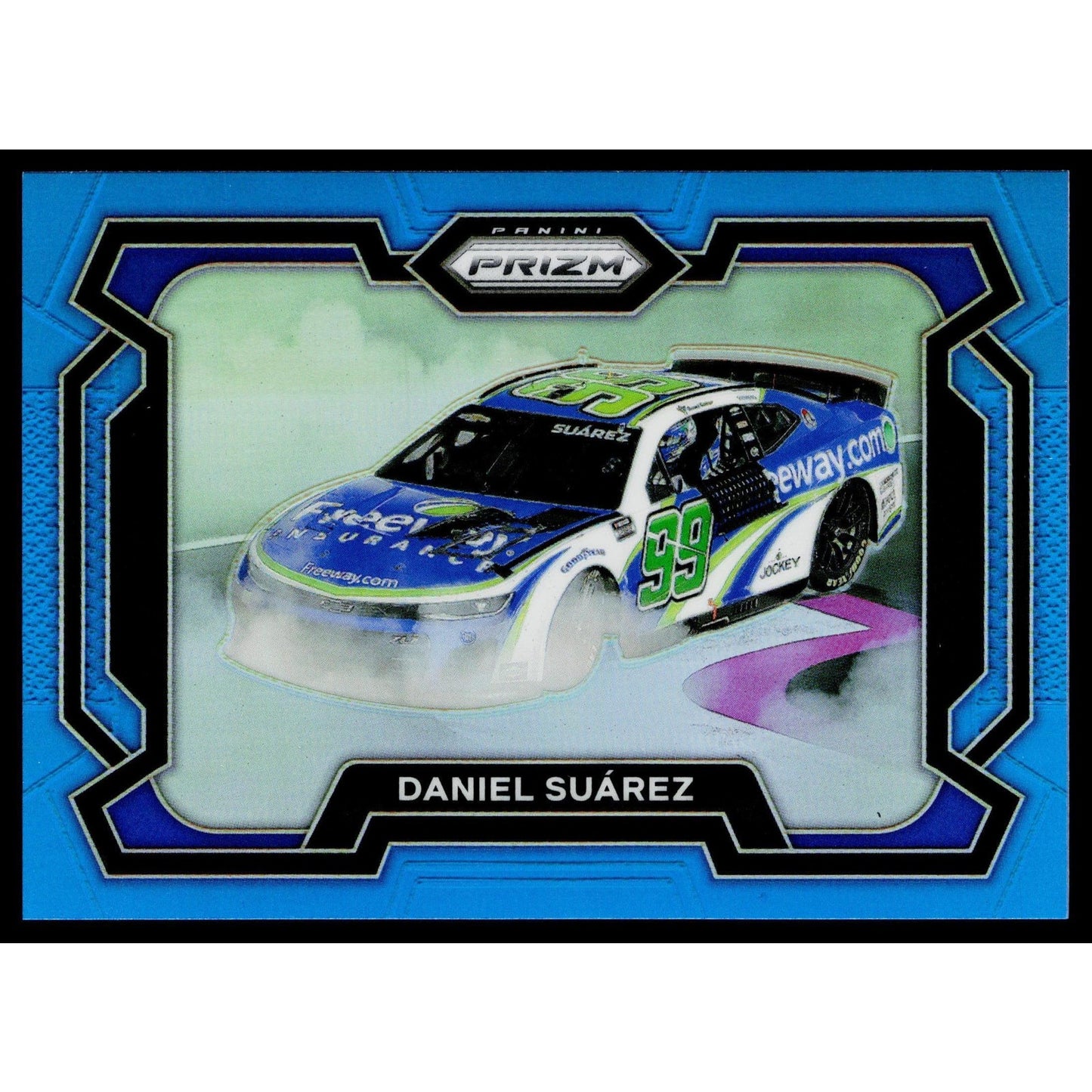 2024 Panini Prizm #72 Daniel Suarez Carolina Blue #/49