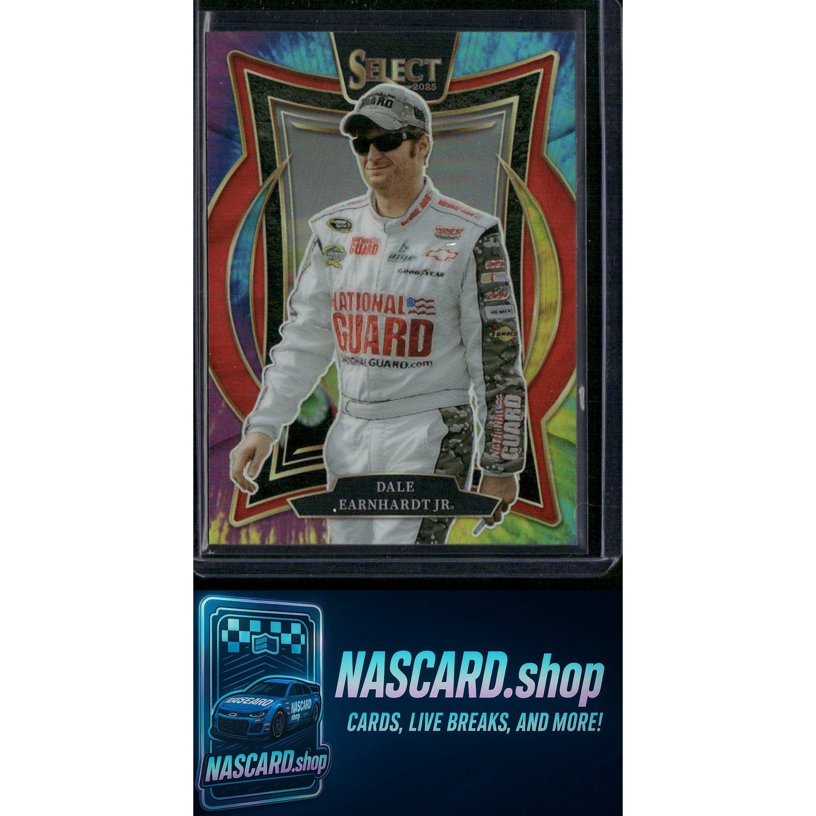 2025 Select Racing #62 Dale Earnhardt Jr. Grandstand Tie-Dye Prizms #03/25 - NASCARD.shop