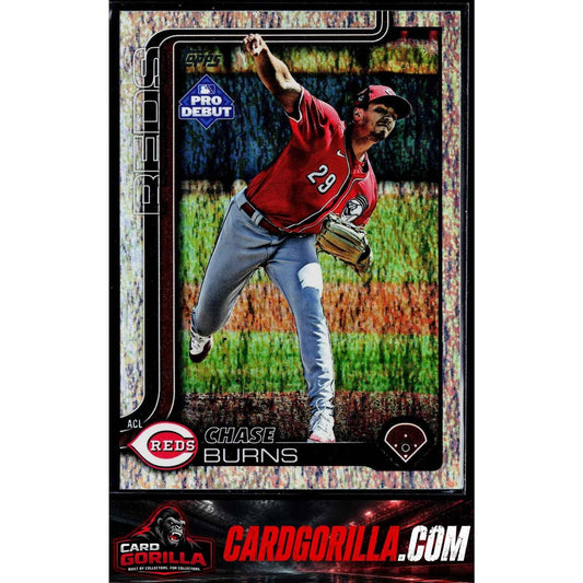2025 Topps Pro Debut #PD-169 Chase Burns Base Autographs Sparkle Foil #/175