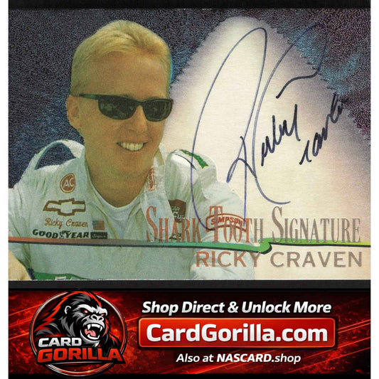 1997 Wheels Race Sharks #ST7 Ricky Craven Shark Tooth Signatures #/800