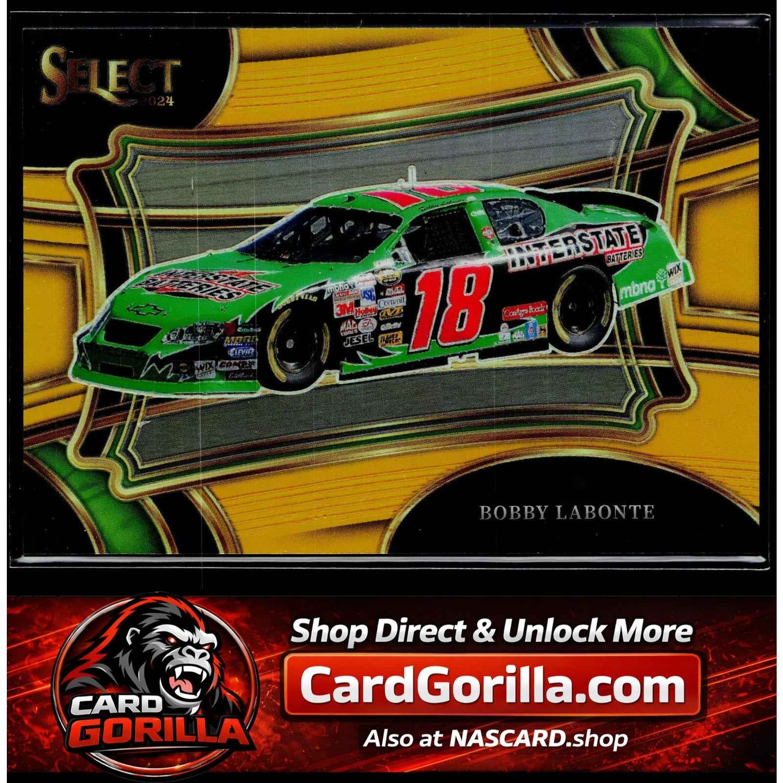 2024 Panini Select #197 Bobby Labonte Gold Prizms #/10