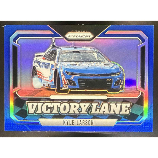 2025 Panini Prizm NASCAR Kyle Larson #7 Victory Lane Blue Prizms 37/49