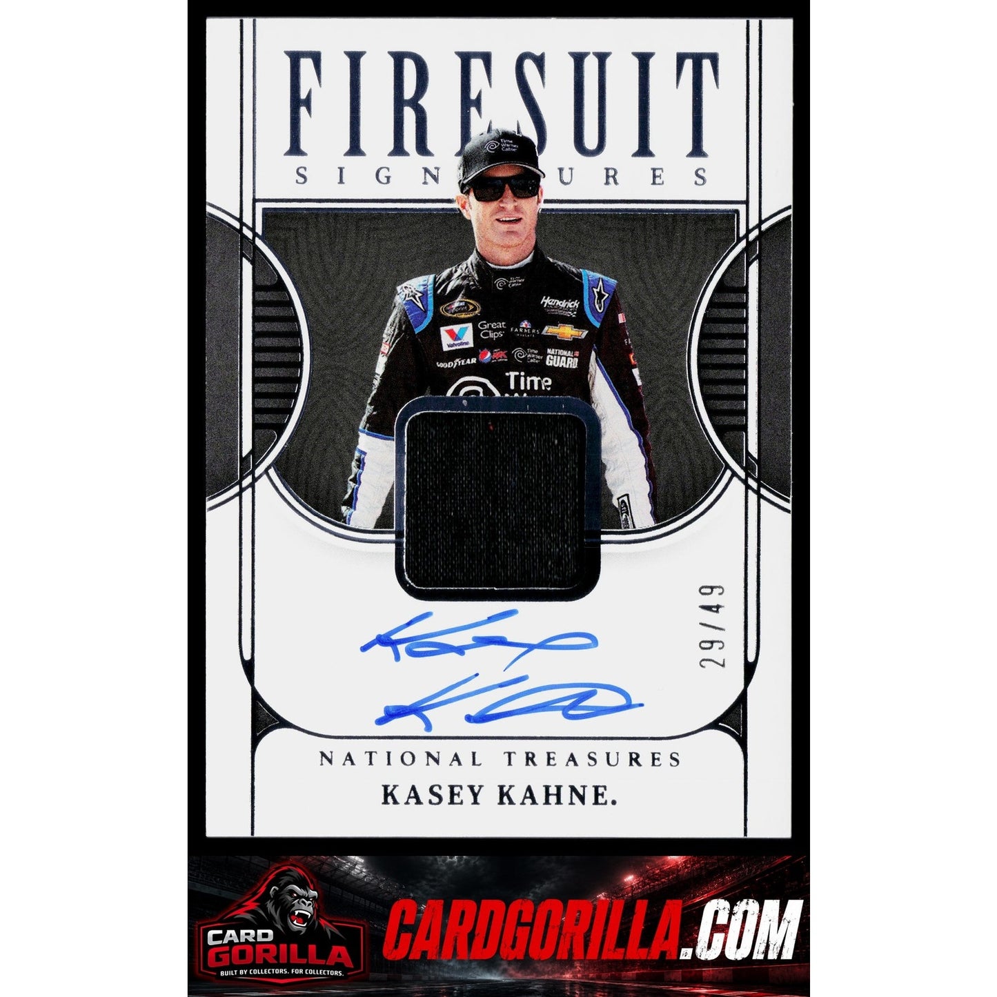 2023 Panini National Treasures Kasey Kahne Firesuit Signatures Silver #/49