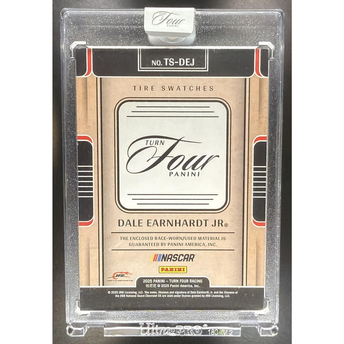 2025 Panini Turn Four NASCAR Dale Earnhardt Jr #TS-DEJ Tire Swatches Blue 30/49