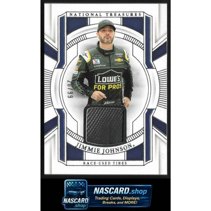 2025 Panini National Treasures #RUT-JJN Jimmie Johnson Race Used Tires #/99