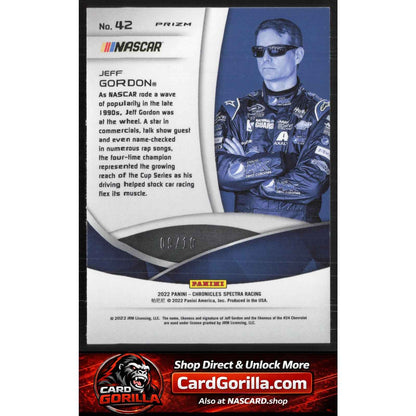 2022 Panini Chronicles #42 Jeff Gordon Spectra Gold #/10