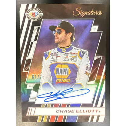 2026 Panini Donruss Racing 75th Anniversary Signatures Chase Elliott Holo 64/75