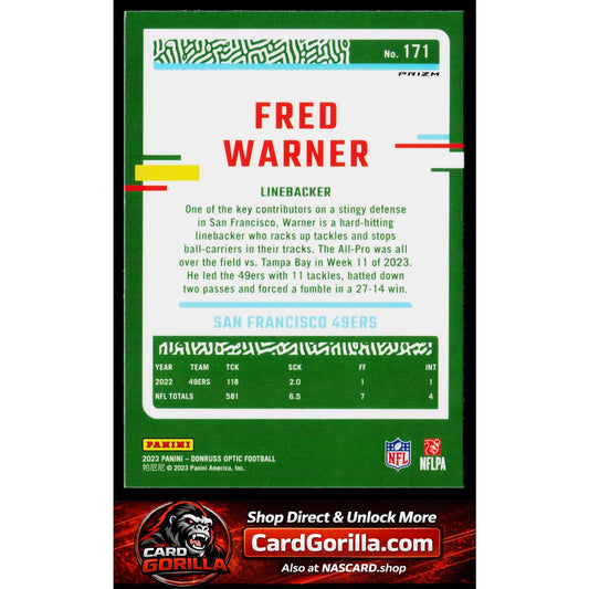 2023 Donruss Optic #171 Fred Warner Stars
