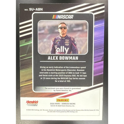 2024 Panini Donruss Alex Bowman #SU-AB Suited Up Swatches MEM