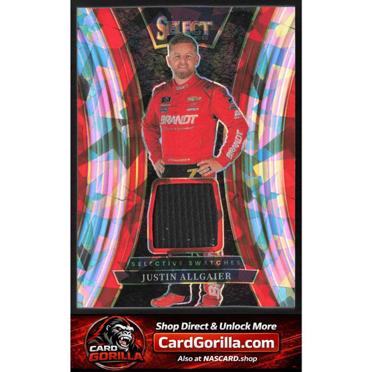 2025 Panini Select #SS-JAL Justin Allgaier Selective Swatches Ice Prizms