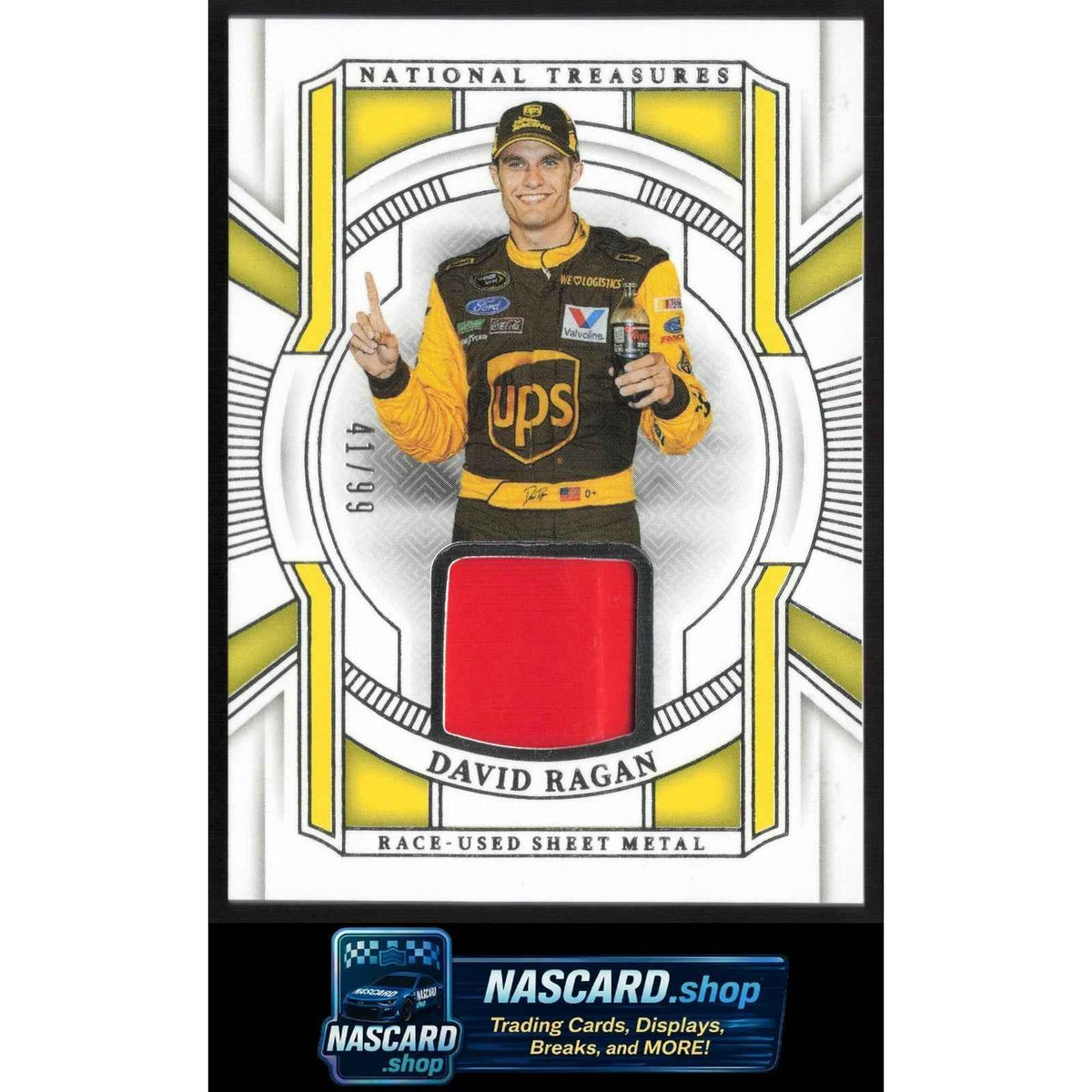 David Ragin 2025 Panini National Treasures #RUS-DRA David Ragan Race Used Sheet ...