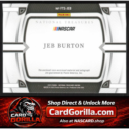 2023 Panini National Treasures Jeb Burton Firesuit Treasures Signatures #/99