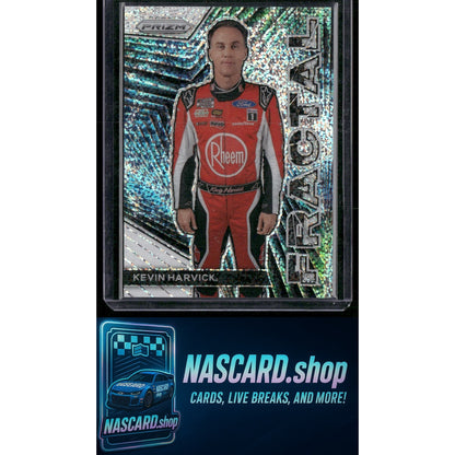 2023 Panini Prizm #F11 Kevin Harvick Fractal White Sparkle Prizm