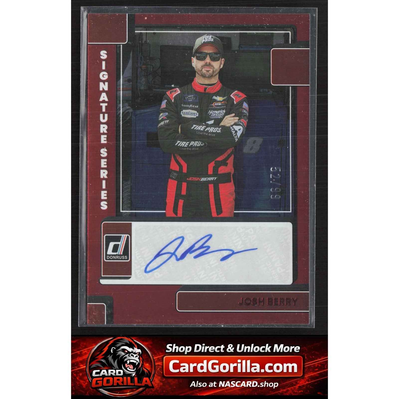 2023 Donruss #SS-JB Josh Berry Signature Series Red #/99