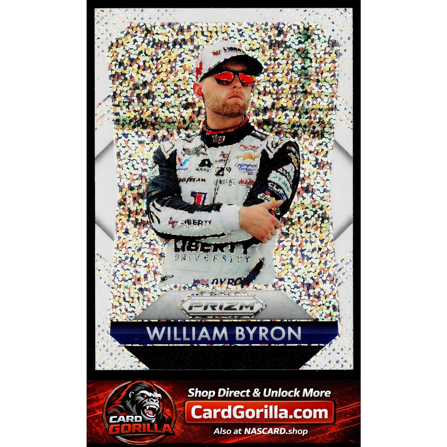 2025 Panini Prizm #174 William Byron White Sparkle