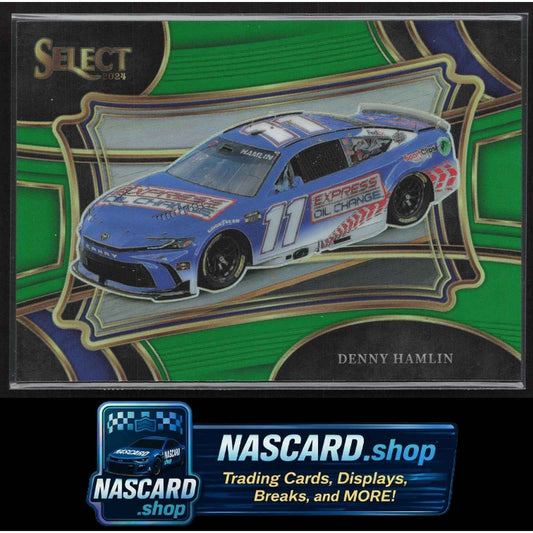 2024 Panini Select #170 Denny Hamlin Green Prizms #/5