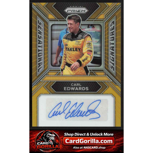 2024 Panini Prizm #SS-CES Carl Edwards Sensational Signatures Gold #/10