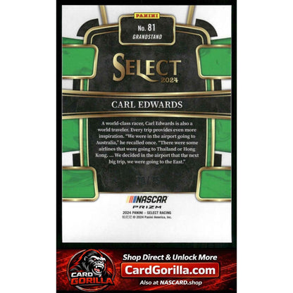2024 Panini Select #81 Carl Edwards Neon Green Prizms #/75