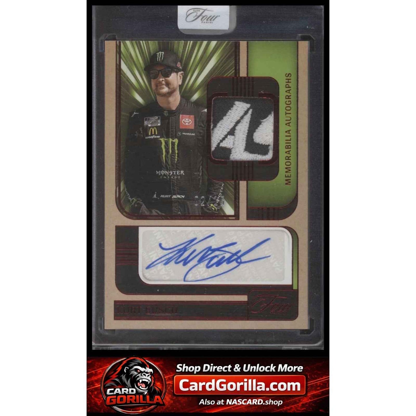 2025 Panini Turn Four #MA-KUB Kurt Busch Memorabilia Autographs Red #/15