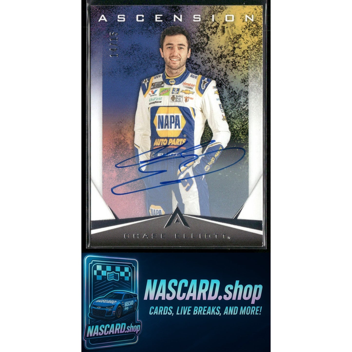 2020 Panini Chronicles #3 Chase Elliott Ascension Autographs #/15