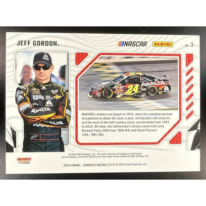 2024 Panini Donruss Jeff Gordon #3 Production Line Red Ice /149