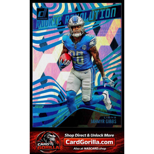 2023 Donruss #RR-9 Jahmyr Gibbs Rookie Revolution Cubic #/50