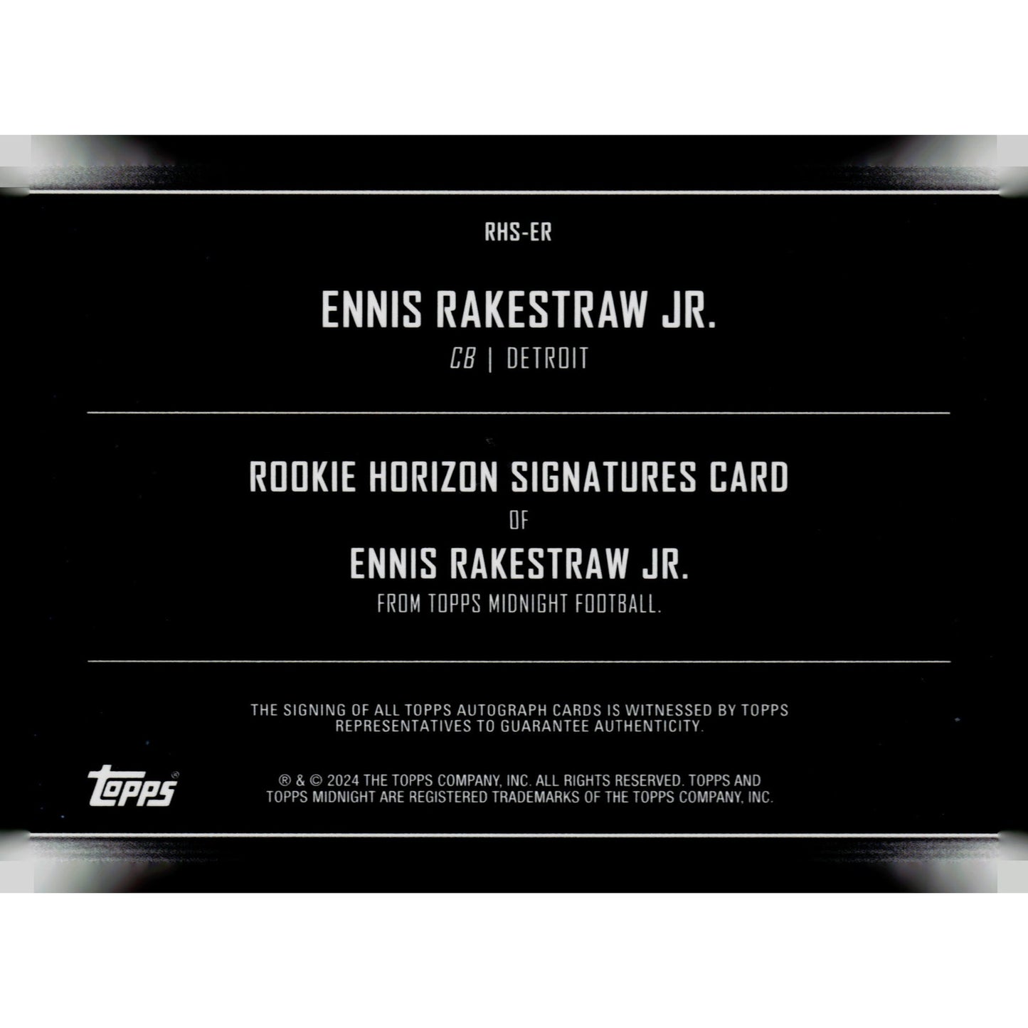2024 Topps Midnight #RHS-ER Ennis Rakestraw Jr. Rookie Horizon Signatures