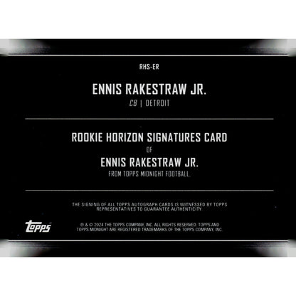 2024 Topps Midnight #RHS-ER Ennis Rakestraw Jr. Rookie Horizon Signatures